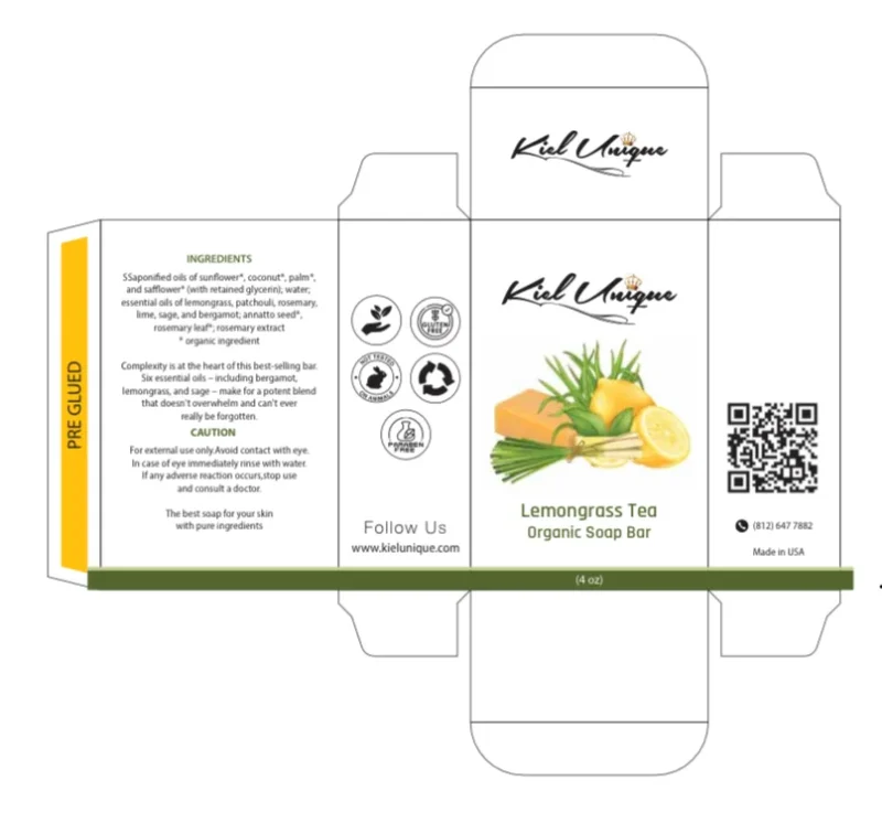 Lemongrass Tea Organic Soap Bar - 4 oz - Image 3